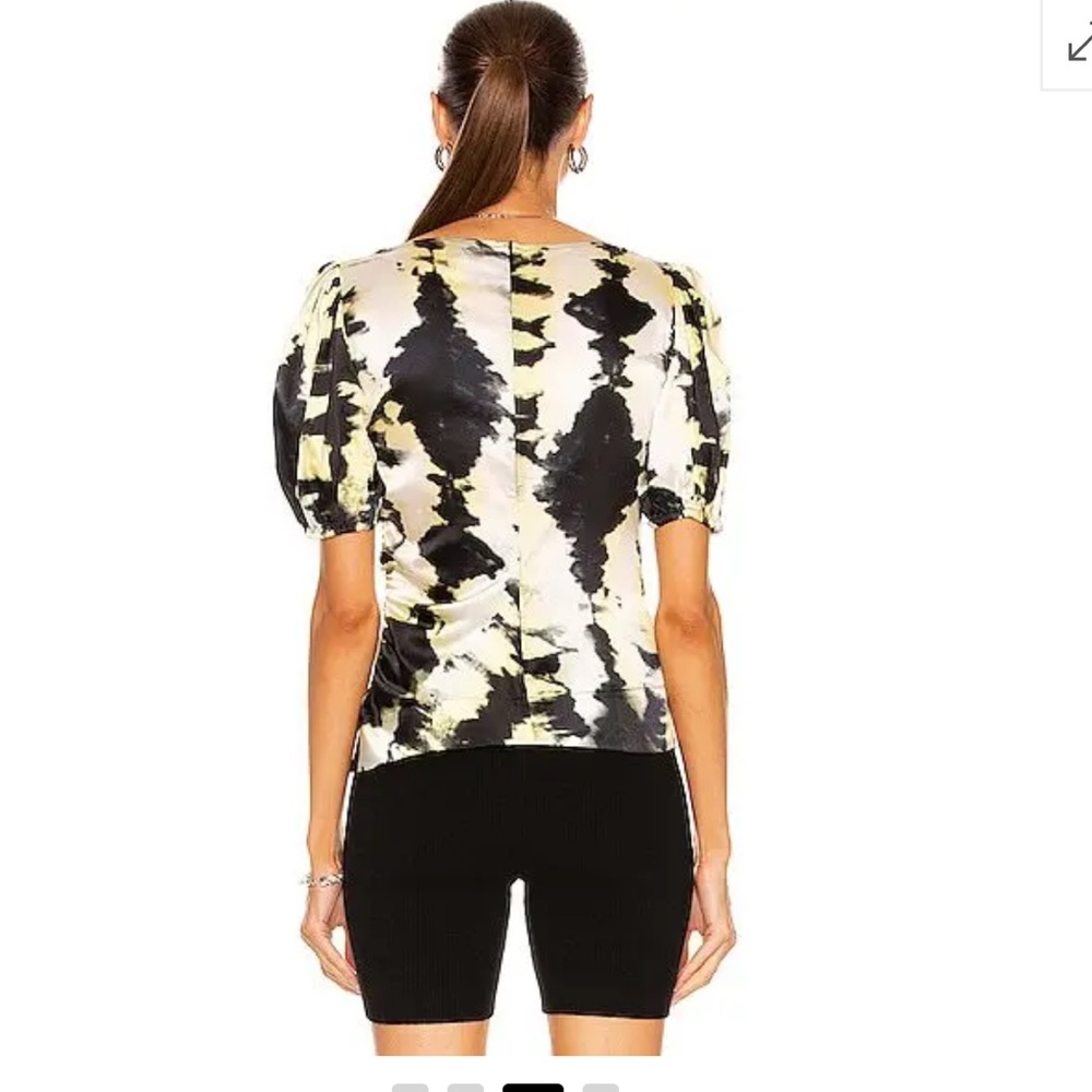 GANNI Silk Stretch Satin Top size 40 - Picture 3 of 6